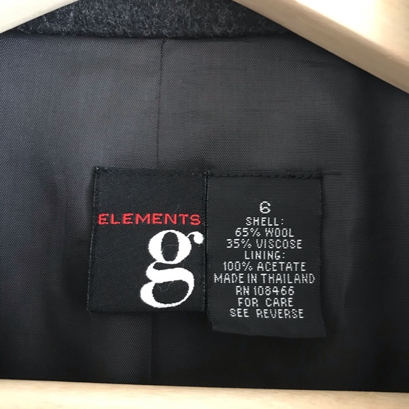 Women’s Dark Gray Wool Blend Jacket - Picture 3 of 4